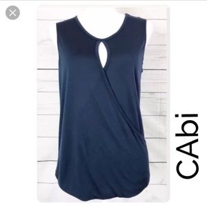 Cabi sleeveless crossover tee, size S, #300